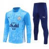 Manchester City Sweat de Treino Azul Zíper 2025-26